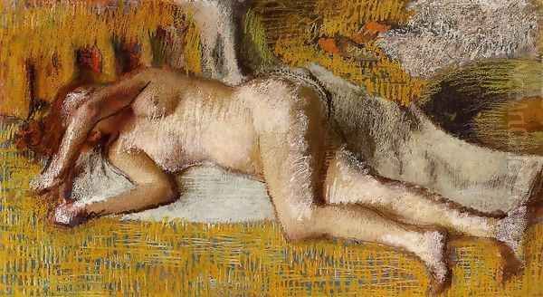 After the Bath VI Oil Painting by Edgar Degas