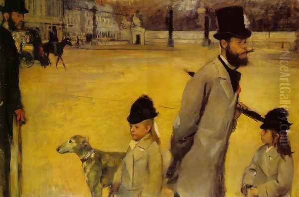 Place de la Concorde, 1875 Oil Painting by Edgar Degas