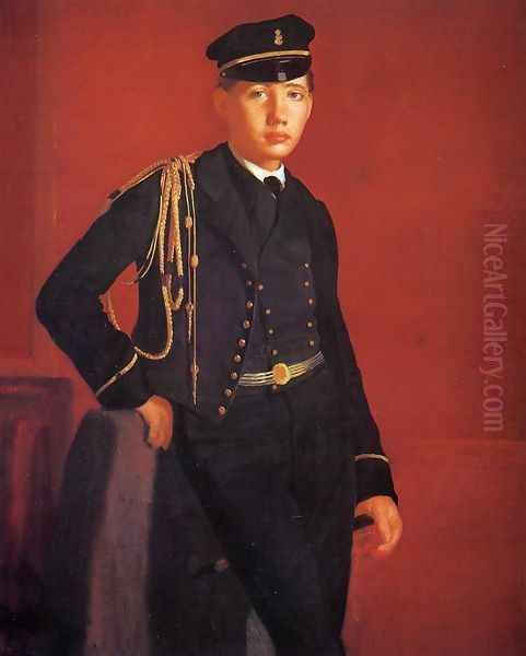 Achille De Gas In The Uniform Of A Cadet Oil Painting by Edgar Degas