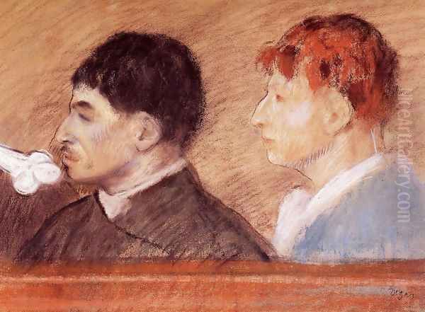 Criminal Physiognomies Oil Painting by Edgar Degas