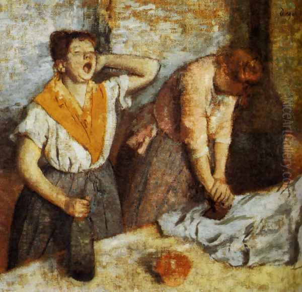 Women Ironing 1884-86 Oil Painting by Edgar Degas