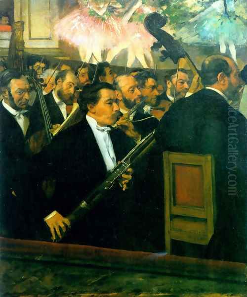 The Orchestra of the Opéra 1870 Oil Painting by Edgar Degas