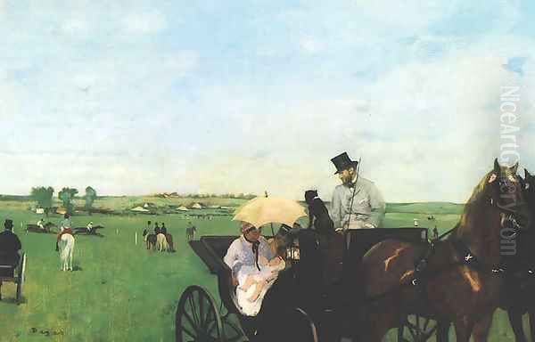 Carriage at the Races Oil Painting by Edgar Degas