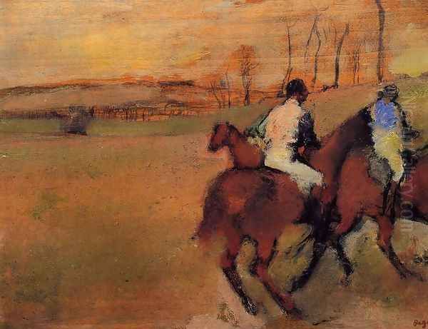 Horses and Jockeys Oil Painting by Edgar Degas