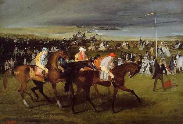 At The Races The Start Oil Painting by Edgar Degas