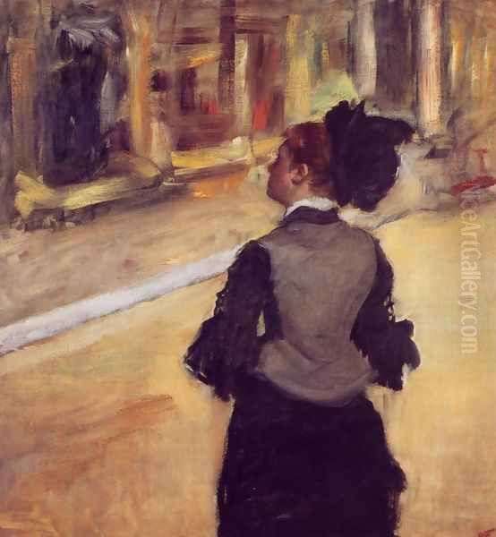 A Visit to the Museum Oil Painting by Edgar Degas