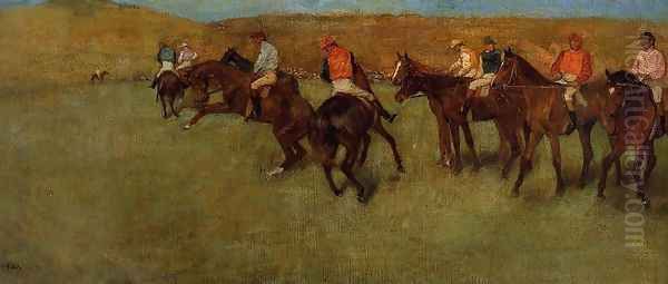 At the Races - Before the Start Oil Painting by Edgar Degas