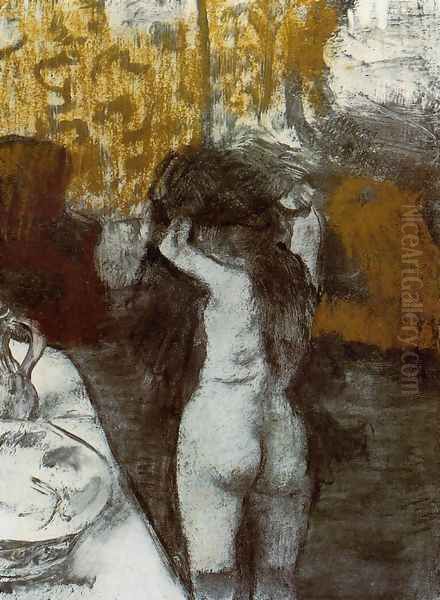 After the Bath III Oil Painting by Edgar Degas