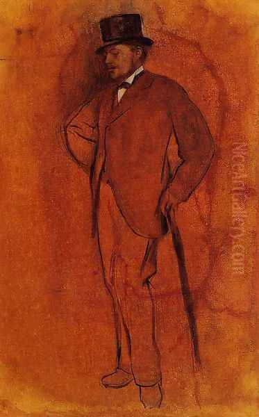 Achille De Gas Oil Painting by Edgar Degas