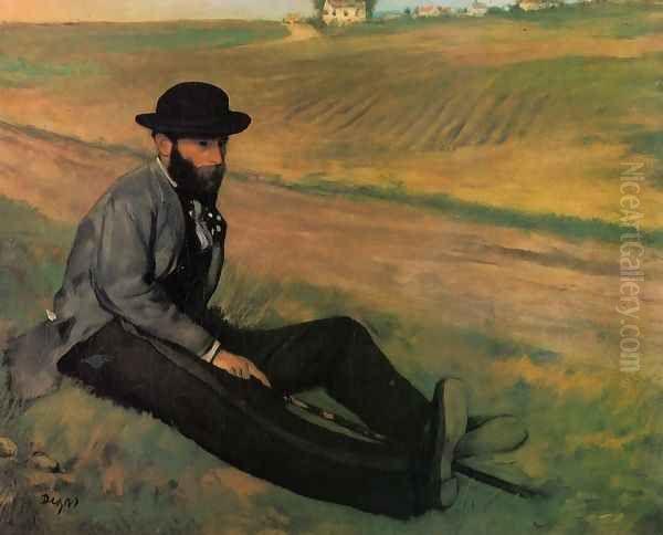 Eugene Manet (Brother to Edouard Manet Oil Painting by Edgar Degas