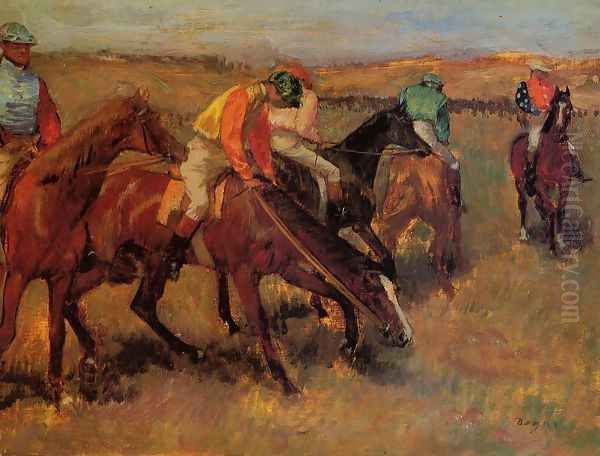 Before the Race II Oil Painting by Edgar Degas