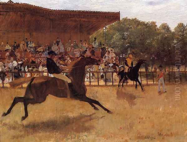 The False Start Oil Painting by Edgar Degas