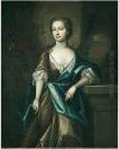 Portrait Of A Lady Oil Painting by James Francis Maubert