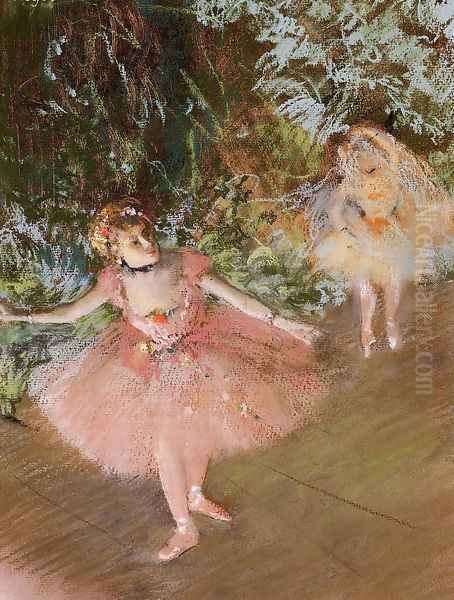 Dancer on Stage Oil Painting by Edgar Degas