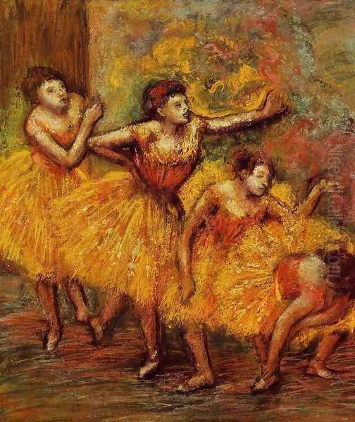 Four Dancers III Oil Painting by Edgar Degas