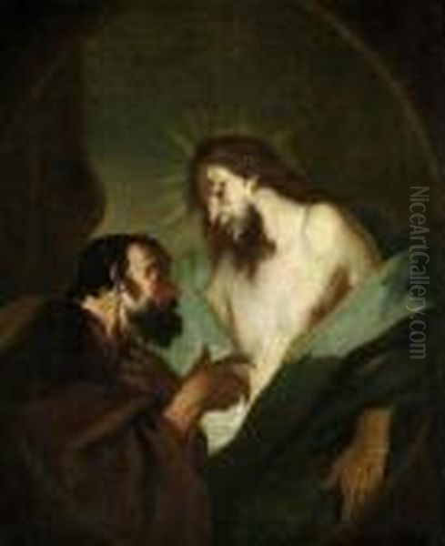 Christus Und Der Unglaubige Thomas Oil Painting by Franz Anton Maulbertsch