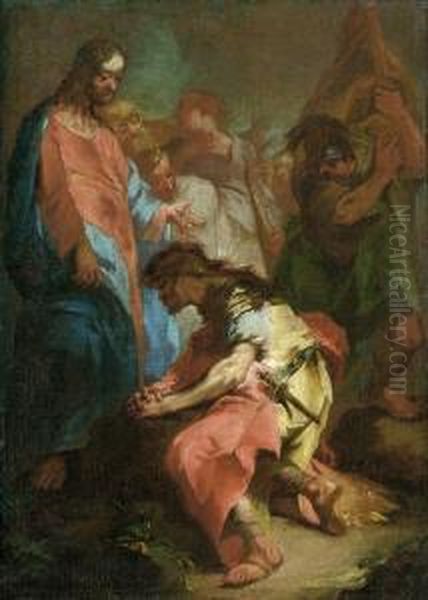 Christus Und Der Hauptmann Von Kapernaum Oil Painting by Franz Anton Maulbertsch