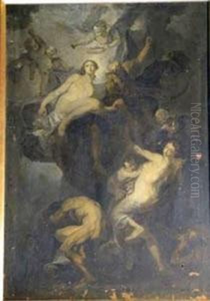 Bozetto Of The Painting Allegory Of The Arts Oil Painting by Franz Anton Maulbertsch