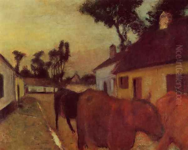 The Return of the Herd Oil Painting by Edgar Degas