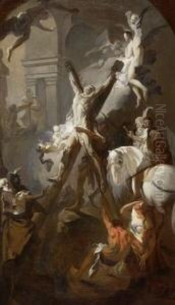 Das Martyrium Des Heiligen
 Andreas: Oil Painting by Franz Anton Maulbertsch