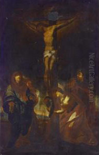 The Crucifixion Oil Painting by Franz Anton Maulbertsch