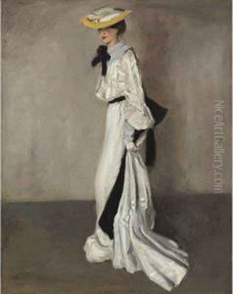 The Woman In White Oil Painting by Alfred Henry Maurer