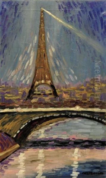 The Eiffel Tower Oil Painting by Alfred Henry Maurer