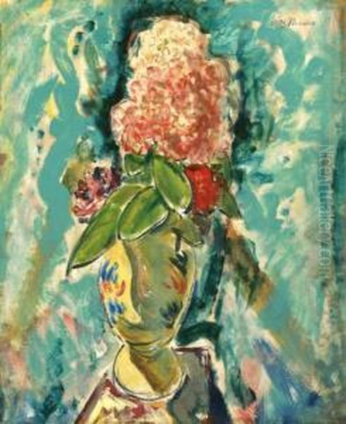 Still Life With Flowers Oil Painting by Alfred Henry Maurer