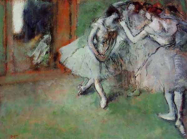 Group of Dancers, 1890s Oil Painting by Edgar Degas