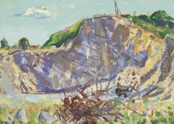 Quarry, Shadybrook Oil Painting by Alfred Henry Maurer