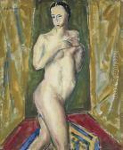 Standing Nude Oil Painting by Alfred Henry Maurer