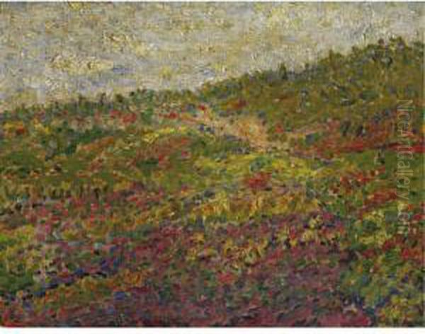 Field Of Flowers Oil Painting by Alfred Henry Maurer