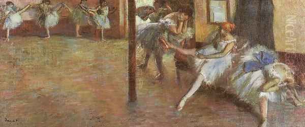 Ballet Rehearsal 1891 Oil Painting by Edgar Degas