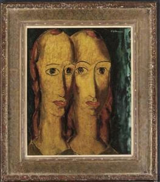 Sisters Oil Painting by Alfred Henry Maurer