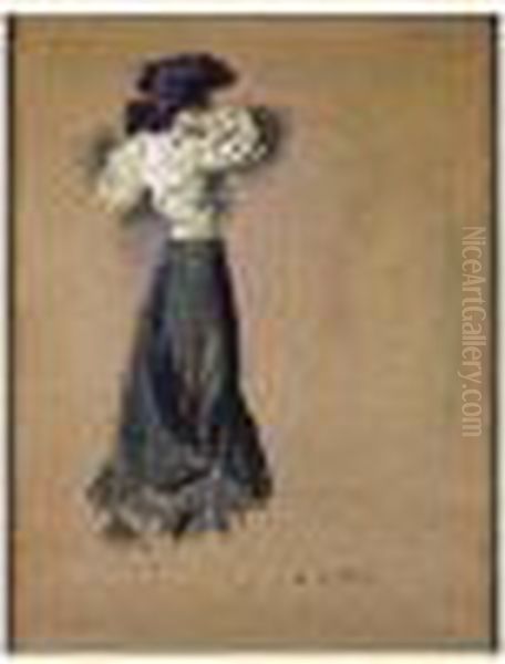 Elegante Au Chapeau Bleu Oil Painting by Alfred Henry Maurer