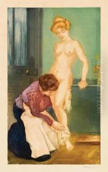 La Toilette. Oil Painting by Charles Maurin