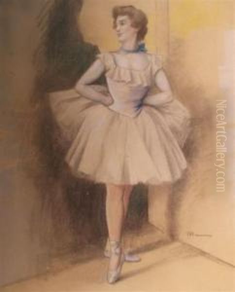 A Ballerina Oil Painting by Charles Maurin