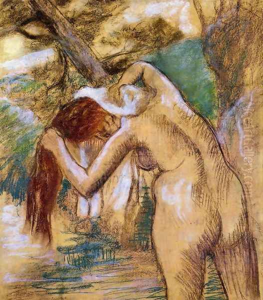 Bather by the Water Oil Painting by Edgar Degas