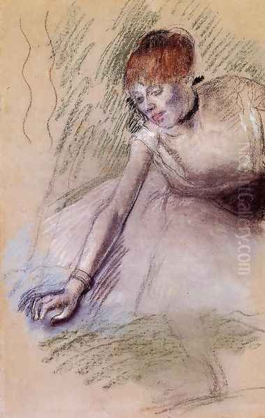 Bowing Dancer Oil Painting by Edgar Degas