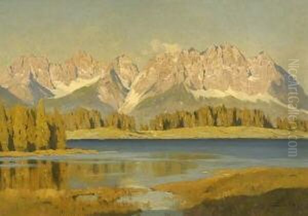 Am Achensee. Oil Painting by Hans Maurus