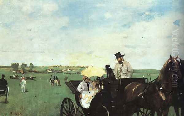 At The Races In The Country Oil Painting by Edgar Degas