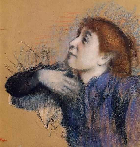 Bust of a Woman Oil Painting by Edgar Degas