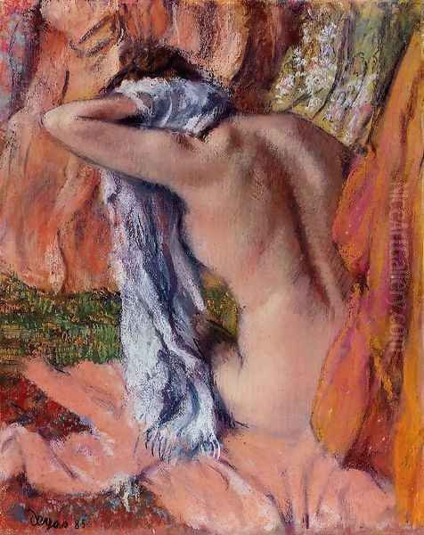 After the Bath VII Oil Painting by Edgar Degas