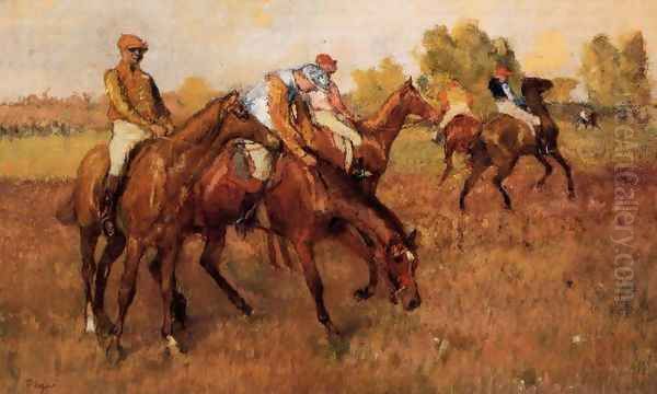 Before the Race IV Oil Painting by Edgar Degas