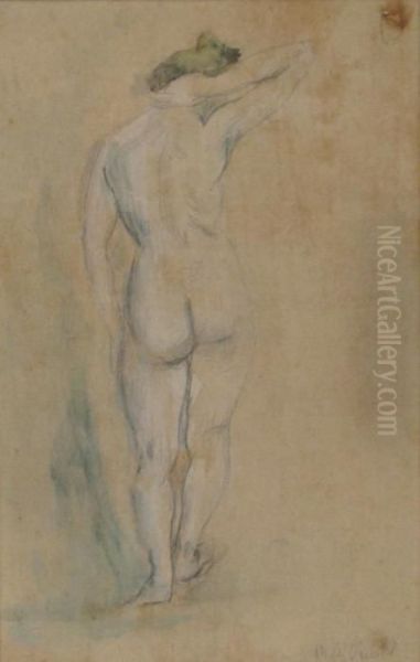 Nude Seen From The Back Oil Painting by Arnold Max Wexler