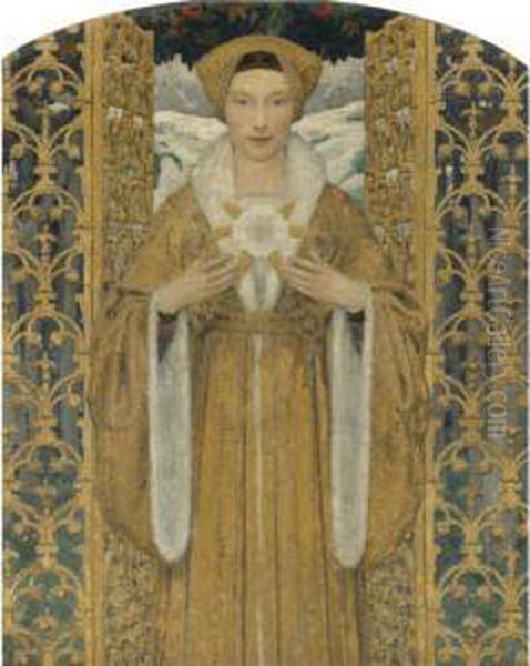 The Snow Queen Oil Painting by Edgard Maxence