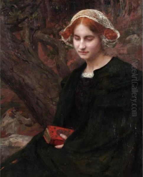 Le Recueillement Oil Painting by Edgard Maxence