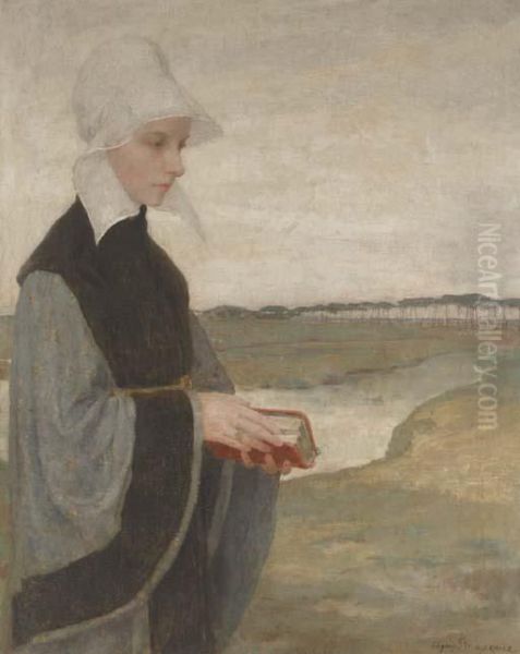 Reflection Oil Painting by Edgard Maxence