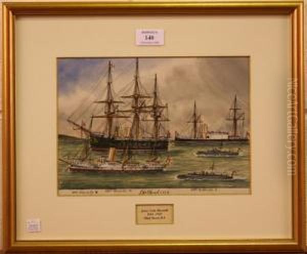 Spithead 1886 Oil Painting by James Scott Maxwell