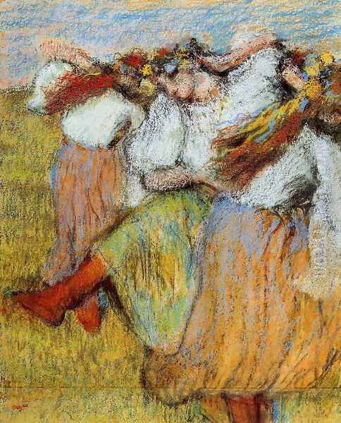 Russian Dancers IV Oil Painting by Edgar Degas